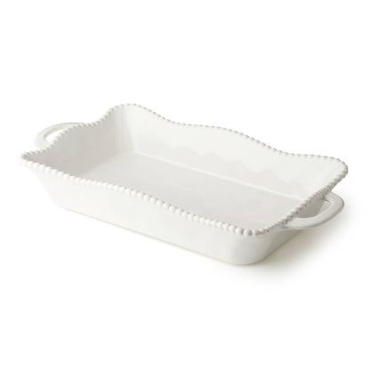 Perlette Cream Rectangular Baker