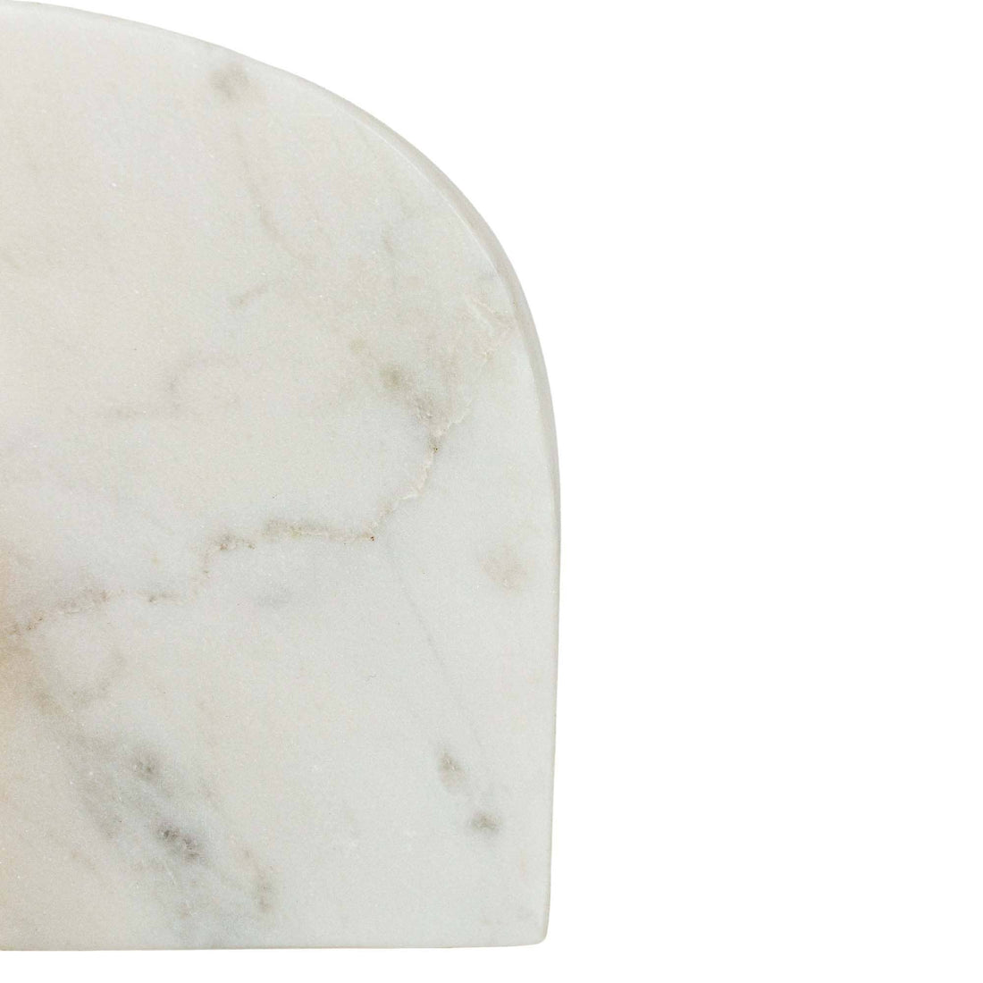 Set of 2  White Marble Arch Bookends