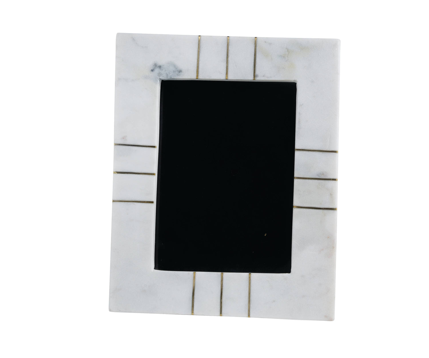 Natural Marble Frame with Brass Inlay - 5x7
