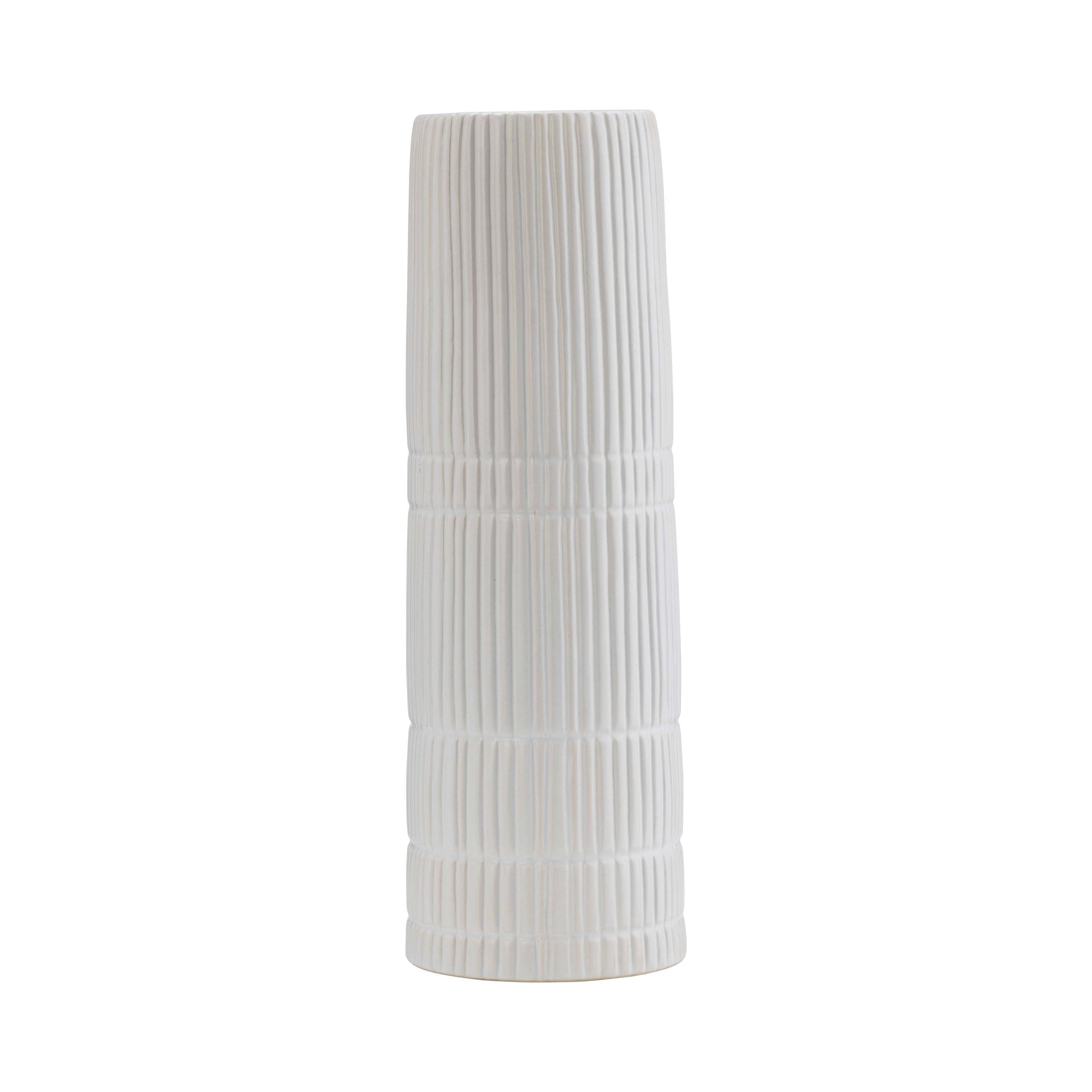 White Ceramic Lined Vase