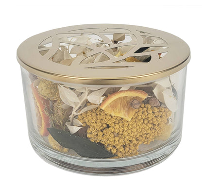 Lemon Zest &amp; Thyme Glass Bowl Potpourri