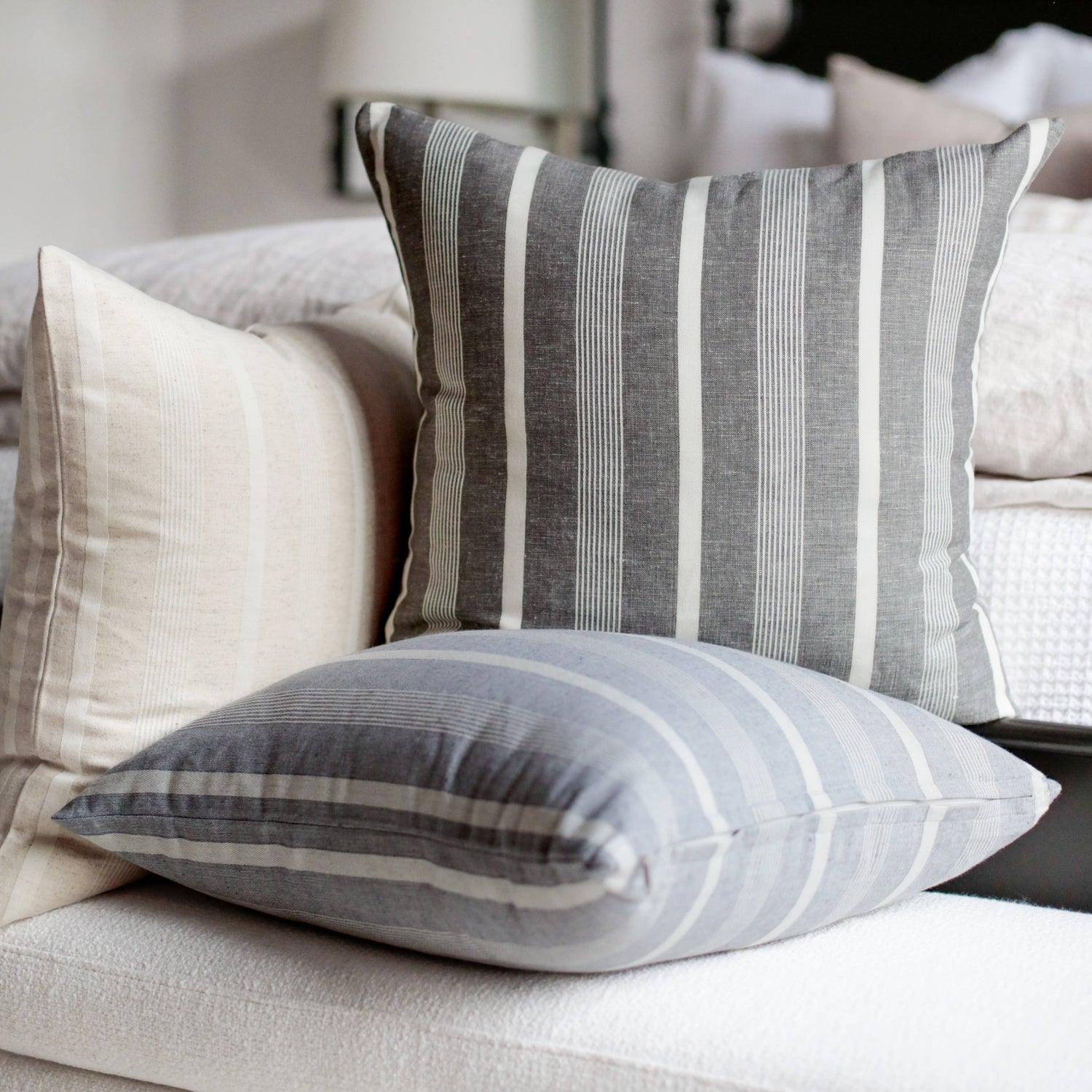 Addison Linen Stripe Pillow - 20x20