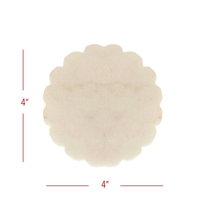 Marble. Scallop Edge Coasters (Set of 4)