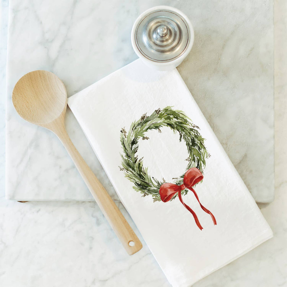 Christmas Wreath Tea Towel