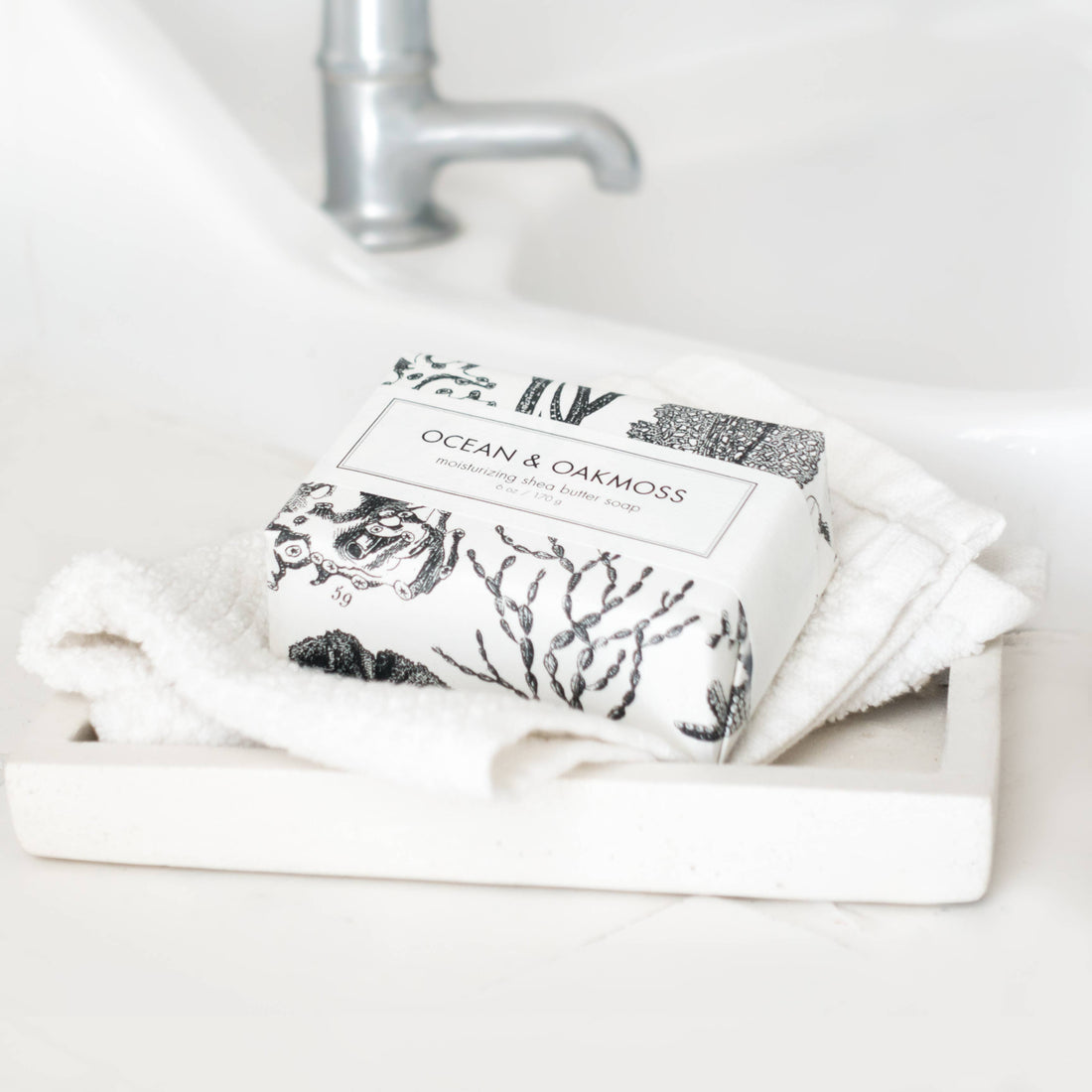 Ocean &amp; Oakmoss Shea Butter Soap - Bath Bar