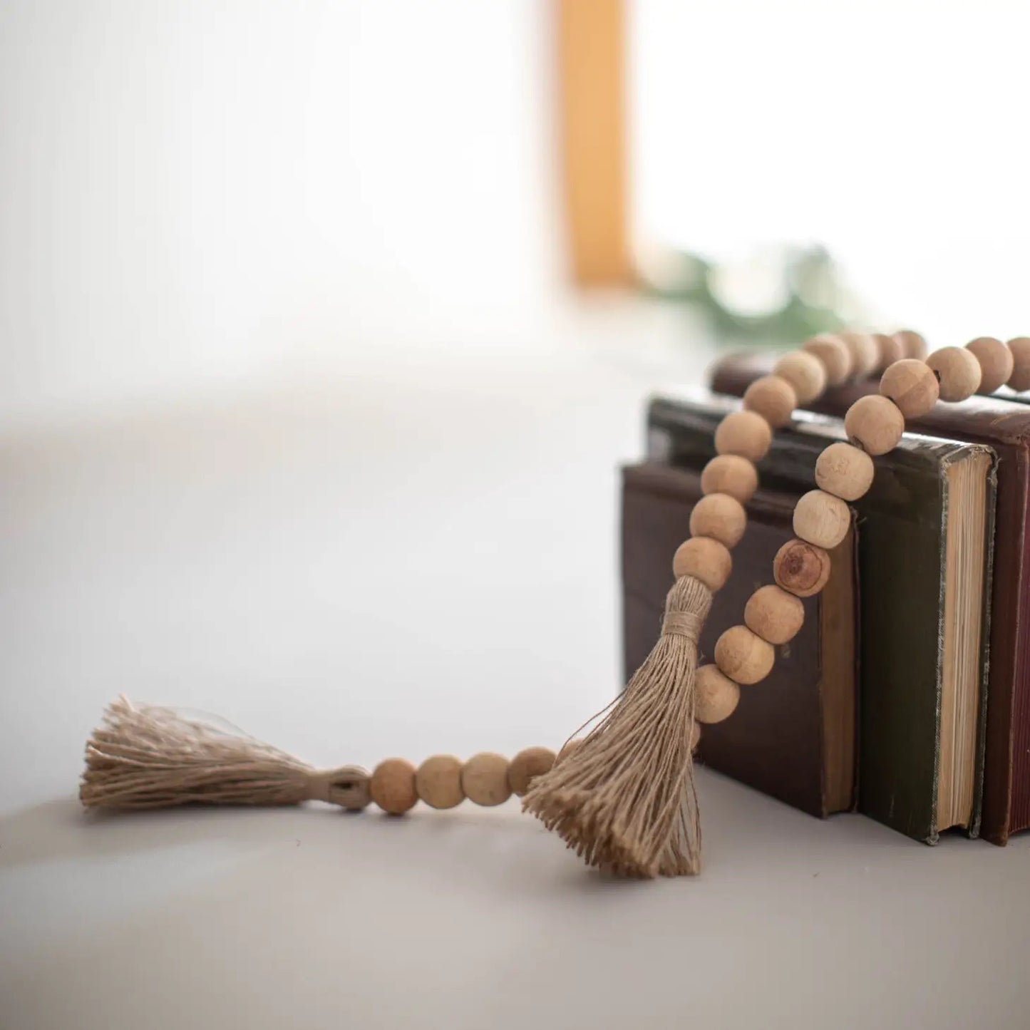 Natural Wood Beaded Garland